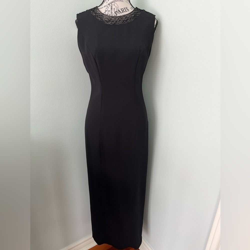 Vintage Jeremy Scott Elegant Black Midi Dress